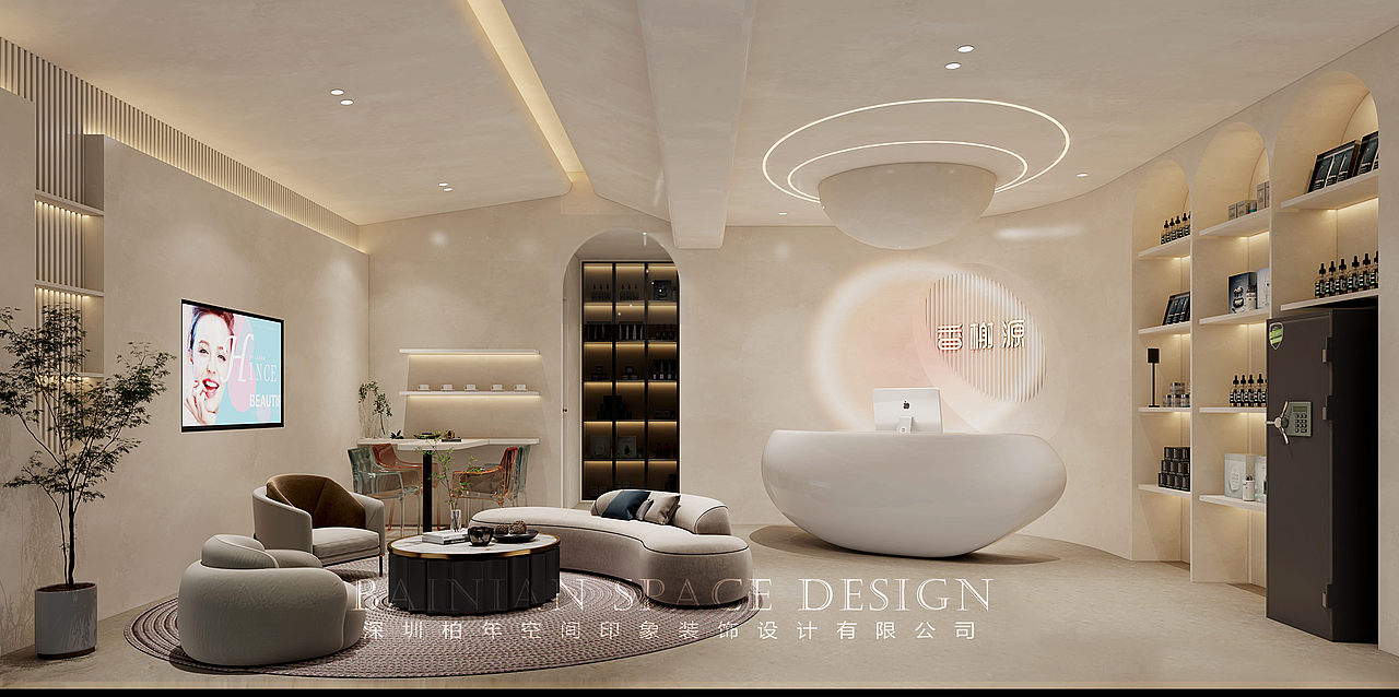 300多平米美容院改造设计效果图分享|专业美业设计公司