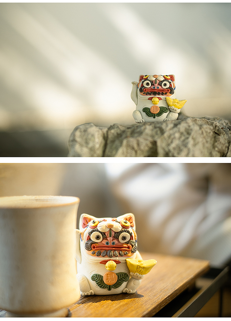 器十二原创手工设计招财达摩猫摆件 国潮手办（图ZMzA0NTIxNDM2） - 其他手工艺 - 站酷设计师器十二原创素材 - 站酷ZCOOL