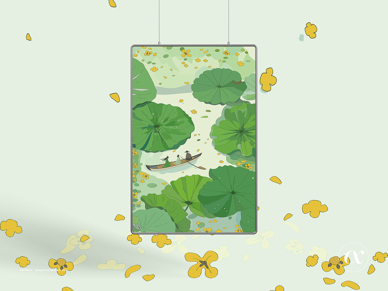 春天和清明风景插画-中国风插画