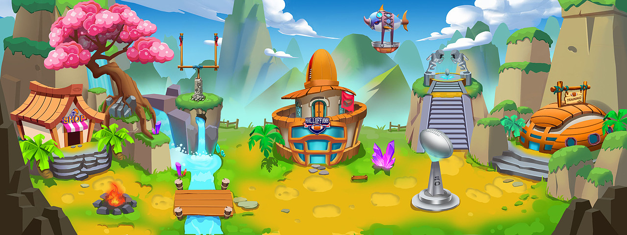 橄榄球游戏场景（图ZMzA1NzEyODky） - 游戏原画 - 站酷设计师杨轶华原创素材 - 站酷ZCOOL