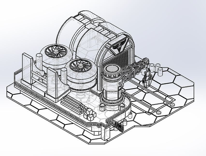 红警2盟军建造厂复刻-高还原度机械模型-SolidWorks