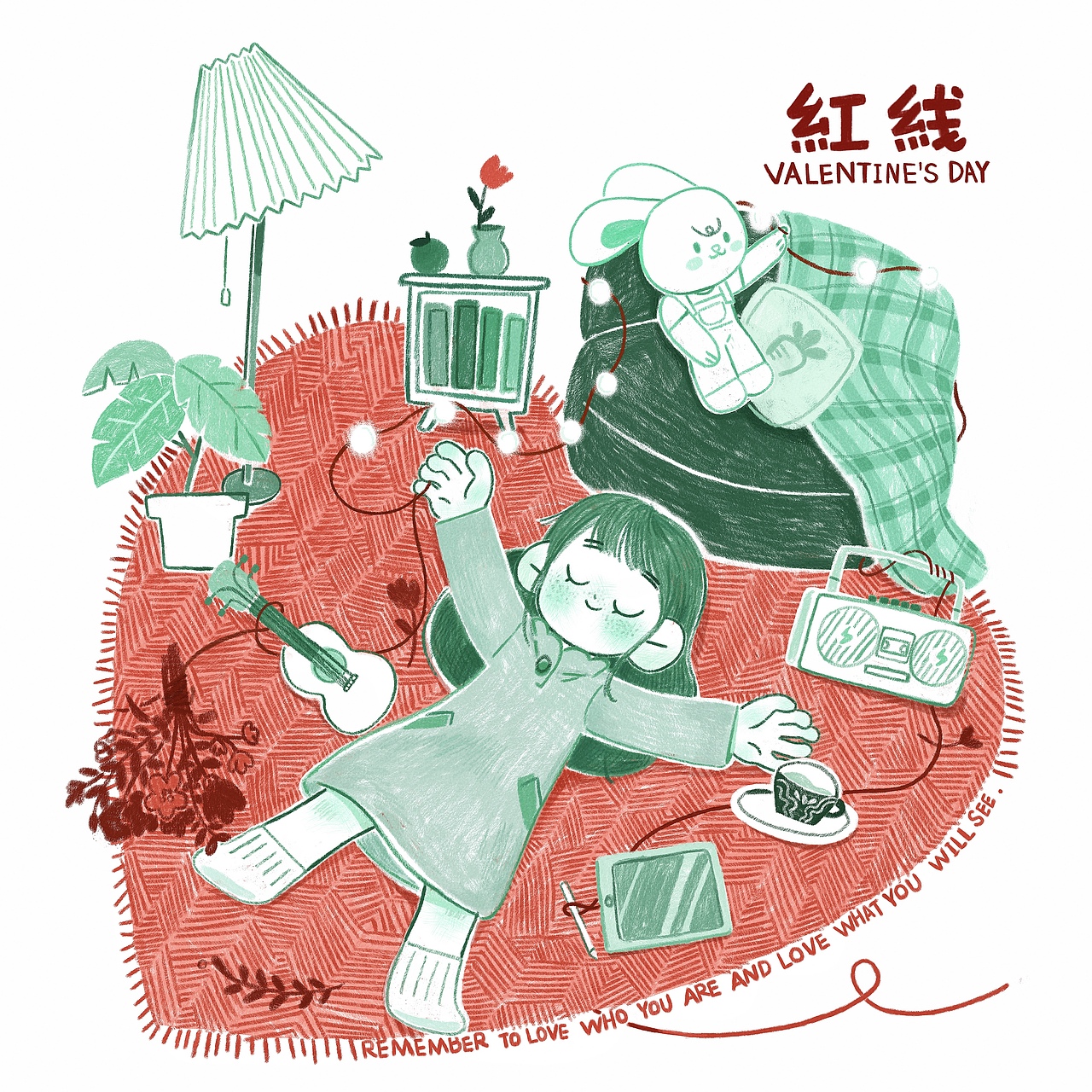 《红线——关于爱的十一种畅想》（图ZMzMxMzg4MTE2） - 艺术插画 - 站酷设计师囧囧有神的阿柯原创素材 - 站酷ZCOOL