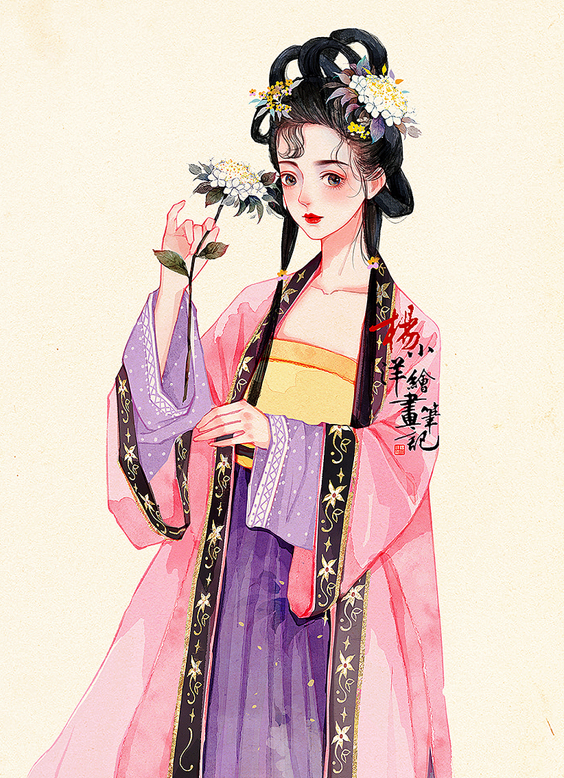 杨小洋速涂|国风汉服美人图鉴合集