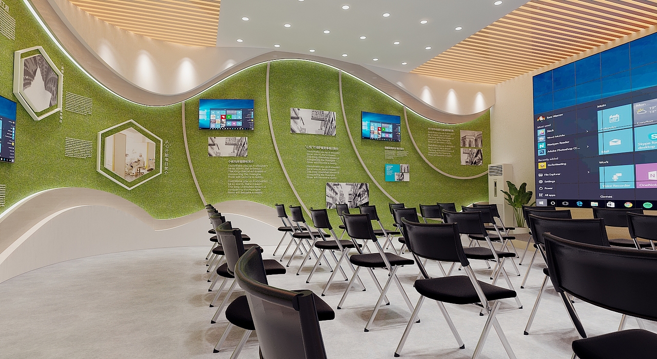 龙游助联会议室设计3D效果图