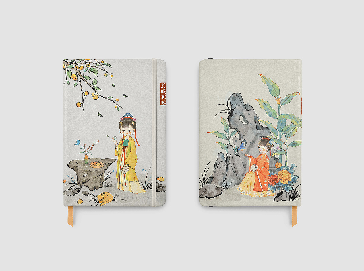 古风Q版插画 场景插画