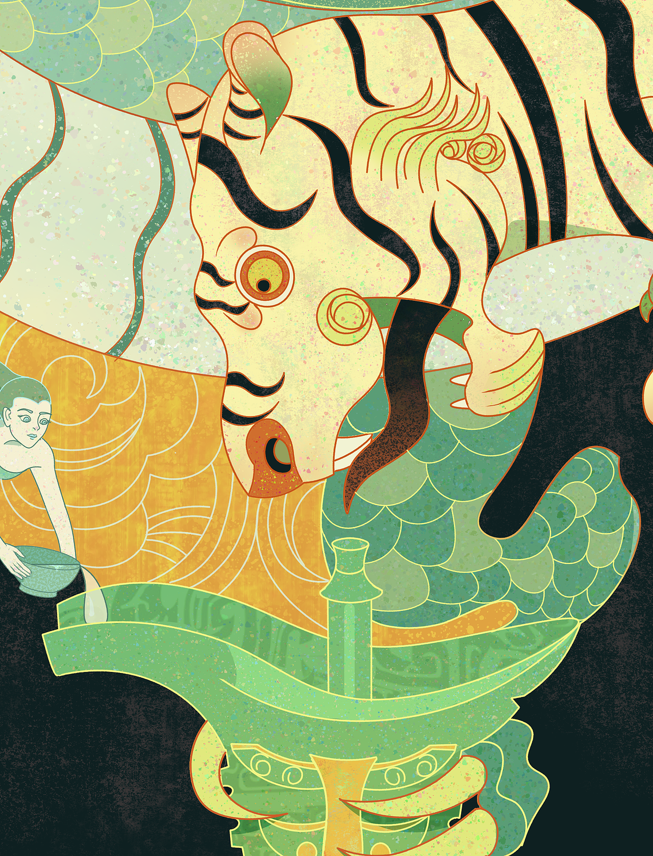 原创红酒品牌插画