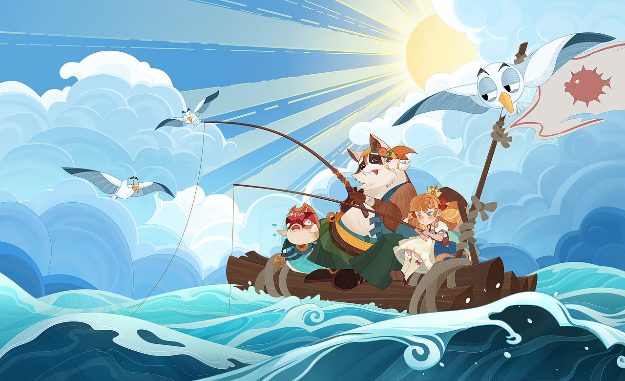 《剑与远征》“幻海奇航”（图ZMzM1MjE5MzE2） - 商业插画 - 站酷设计师袁动动漫原创素材 - 站酷ZCOOL