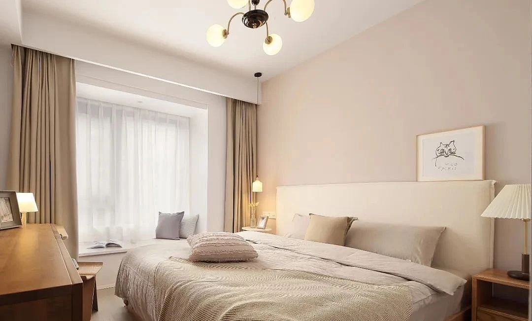 淡雅柔和的奶油色，打造108m²高级气质之家