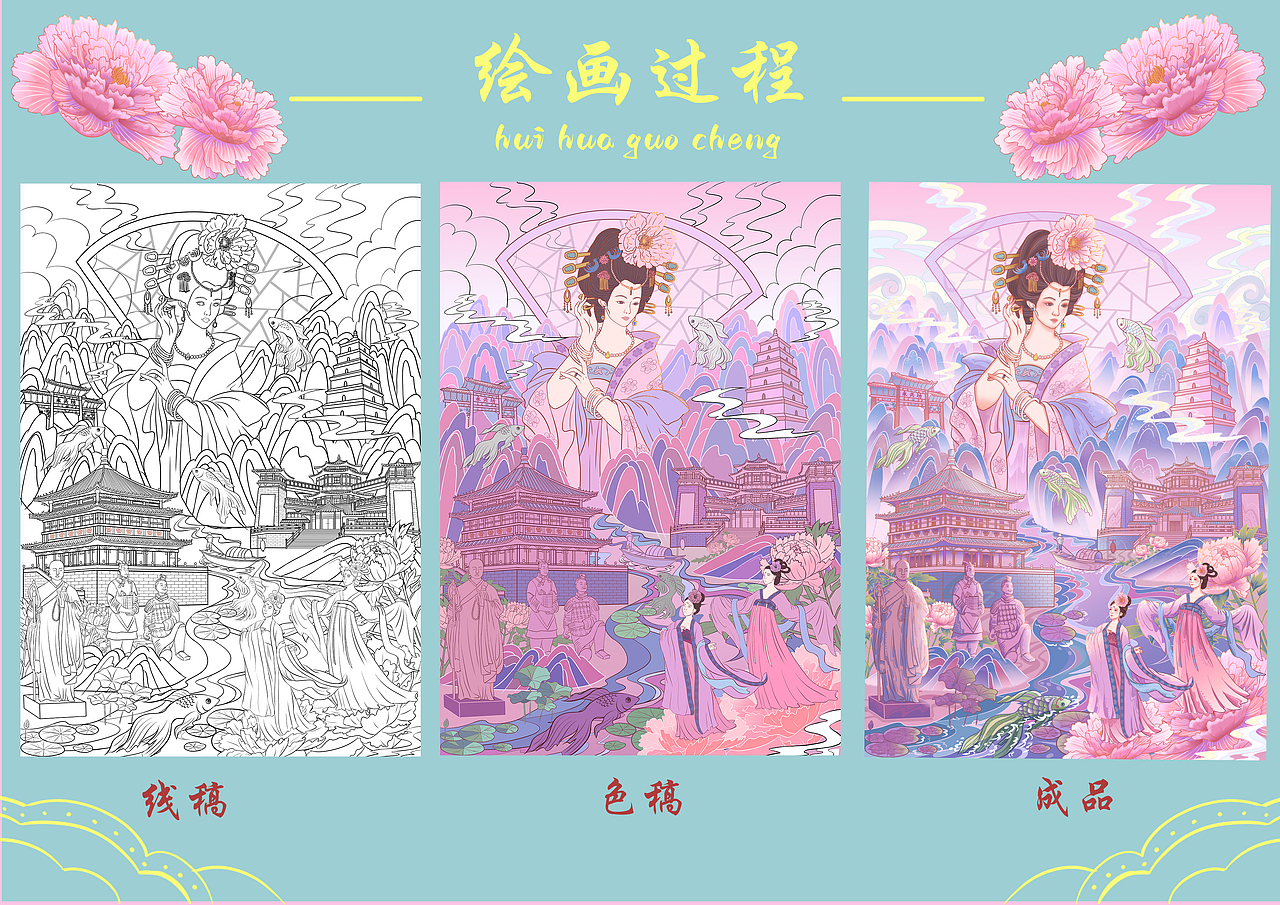 国潮城市插画|古都西安—梦回长安（图ZMzU3MDYwNDA4） - 商业插画 - 站酷设计师森尼杨Sinny原创素材 - 站酷ZCOOL