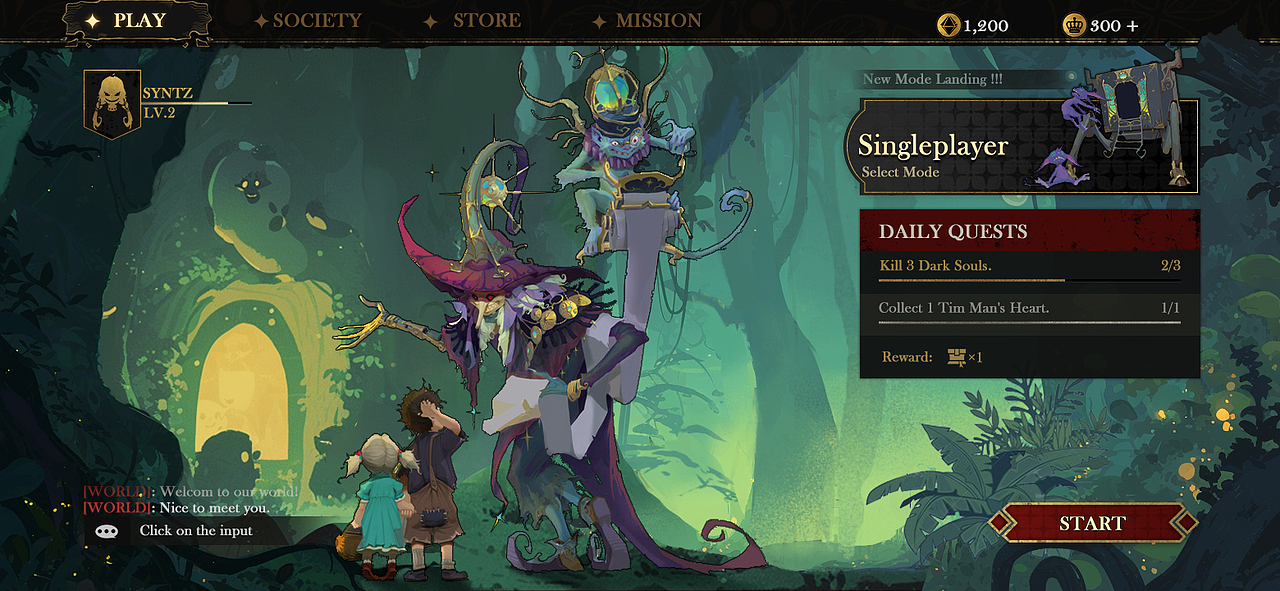 【Tenebrae】-欧美卡通手绘暗黑童话风格游戏GUI练习