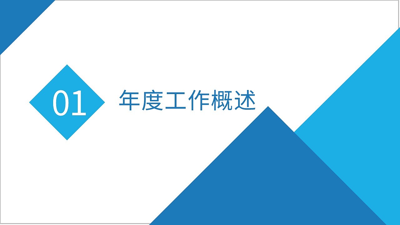 简约蓝色公司企业介绍年中工作总结PPT模板