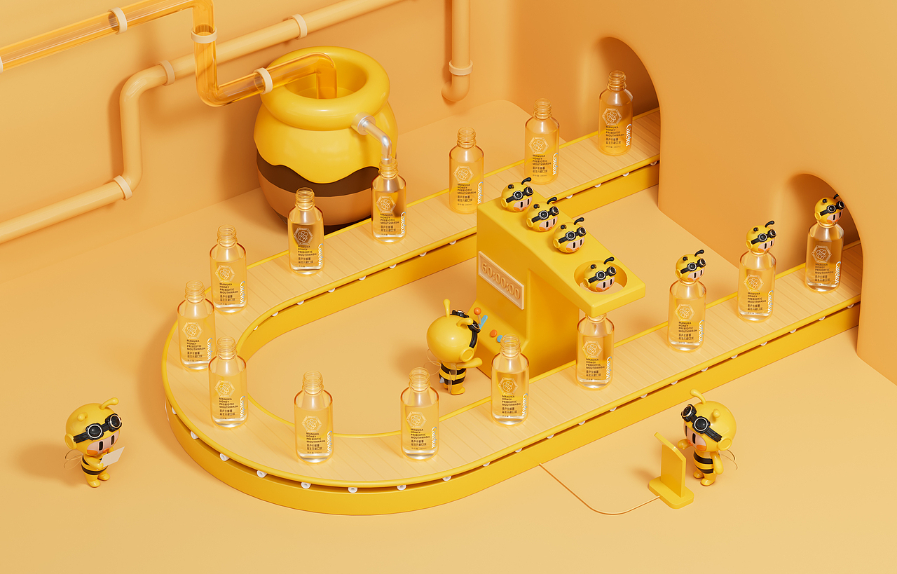 麦卢卡蜂蜜系列 《场景渲染》（图ZMzE1MDc3ODEy） - 场景 - 站酷设计师Alkaid695原创素材 - 站酷ZCOOL