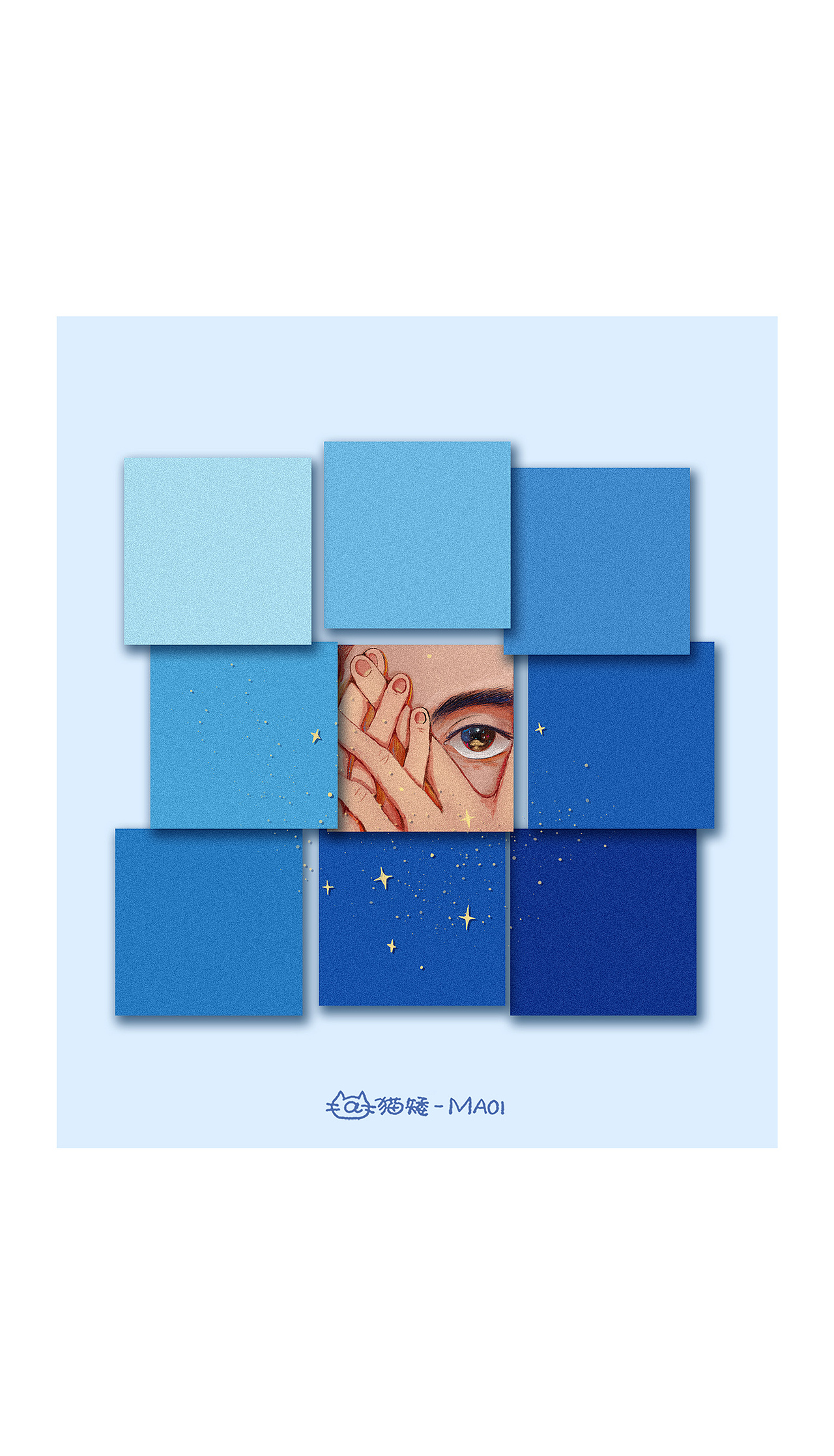 2.一位有趣的作家,他的眼睛总是忧郁的。