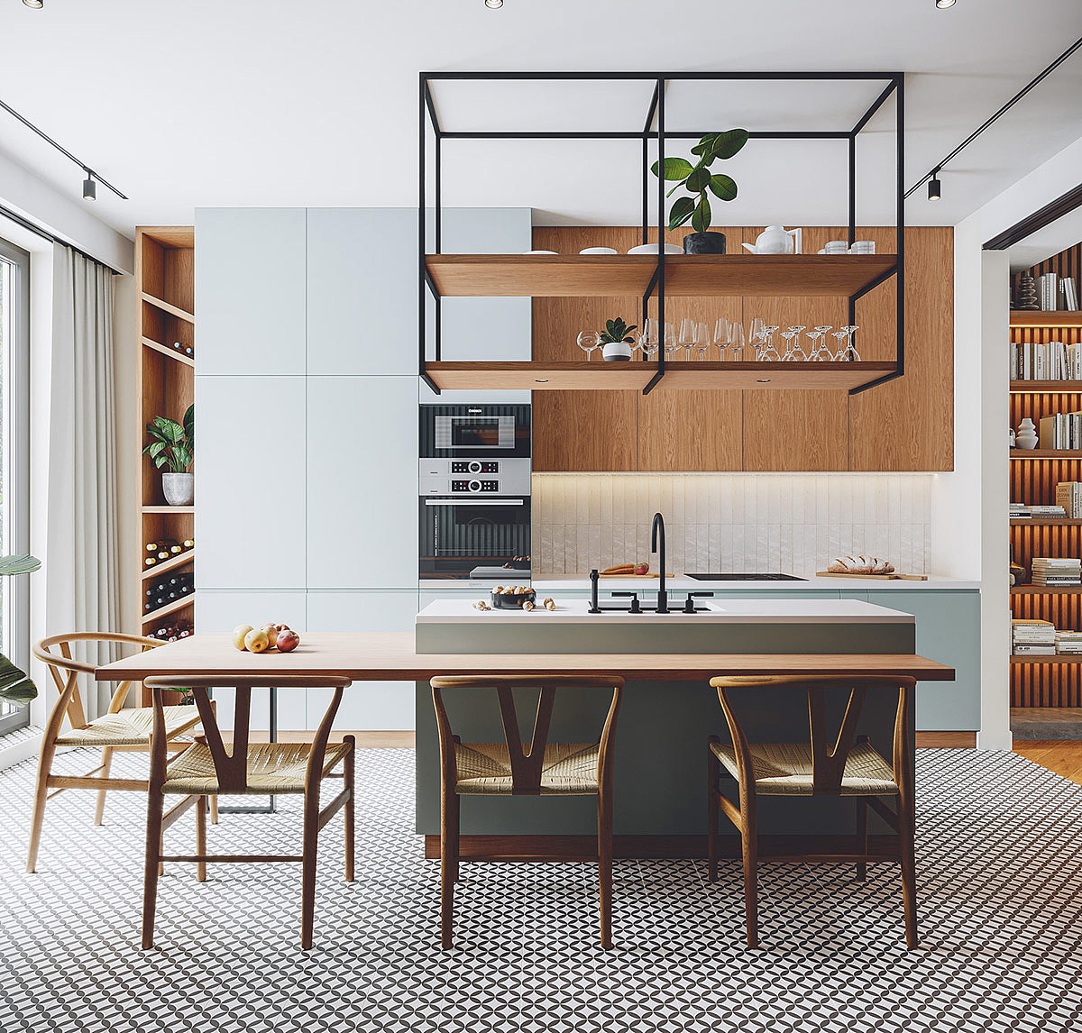 原木色与植物营造宁静的生活空间（图ZMzIxNTUwMjAw） - 家装设计 - 站酷设计师Z833118417原创素材 - 站酷ZCOOL