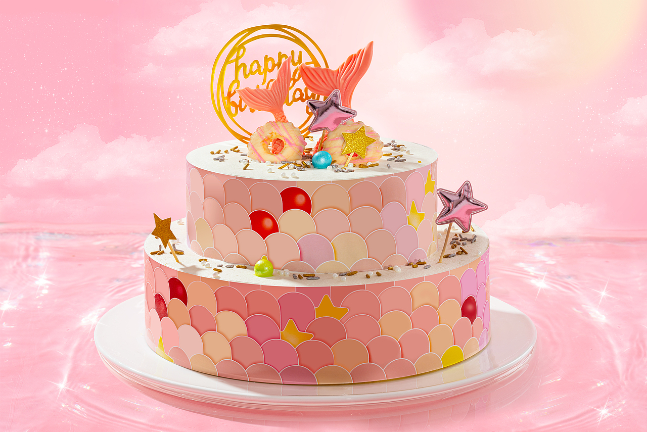 甜品蛋糕拍摄——锦鲤美人鱼