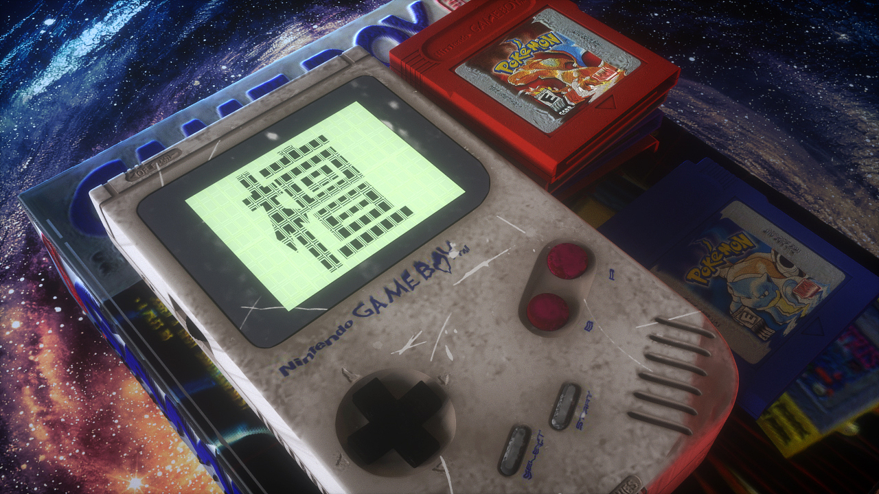 古董脏旧材质游戏机效果