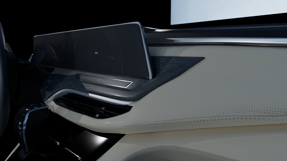 汽车内室中控台 建模渲染