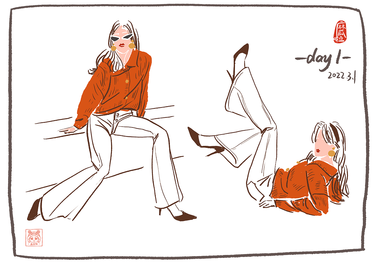 【麻瓜啦MGL】2022年3月1日-4月29日速写60天打卡合集（图ZMzA1NTQ4OTQ4） - 创作习作 - 站酷设计师麻瓜啦MGL原创素材 - 站酷ZCOOL