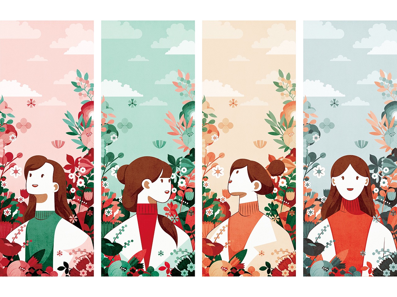 Seasons（图ZMzYwNTI2NDk2） - 艺术插画 - 站酷设计师YihYih原创素材 - 站酷ZCOOL