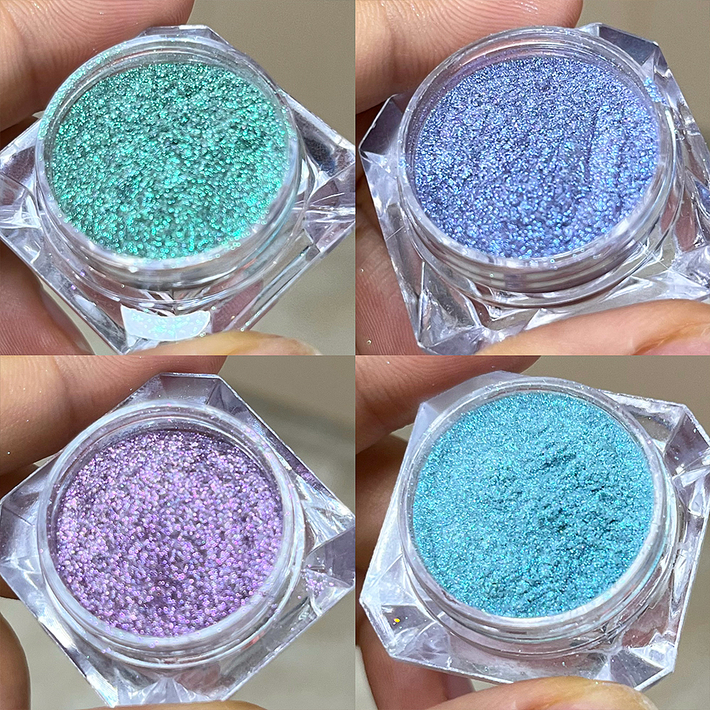 变色龙彩妆美甲眼影原料粉欧美