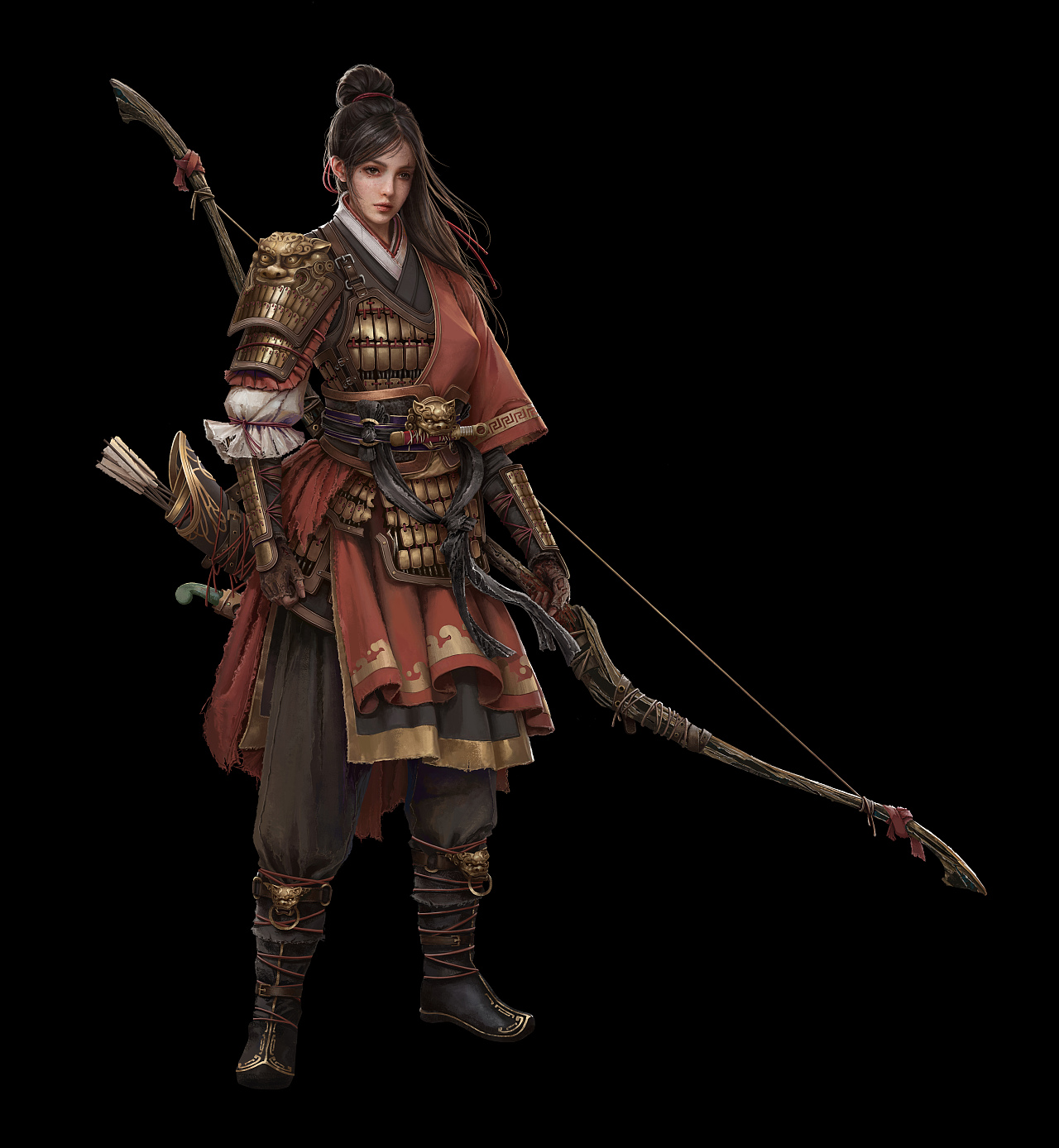 女将军 女武将（图ZMzU3NzUyNzI4） - 游戏原画 - 站酷设计师s白羊原创素材 - 站酷ZCOOL