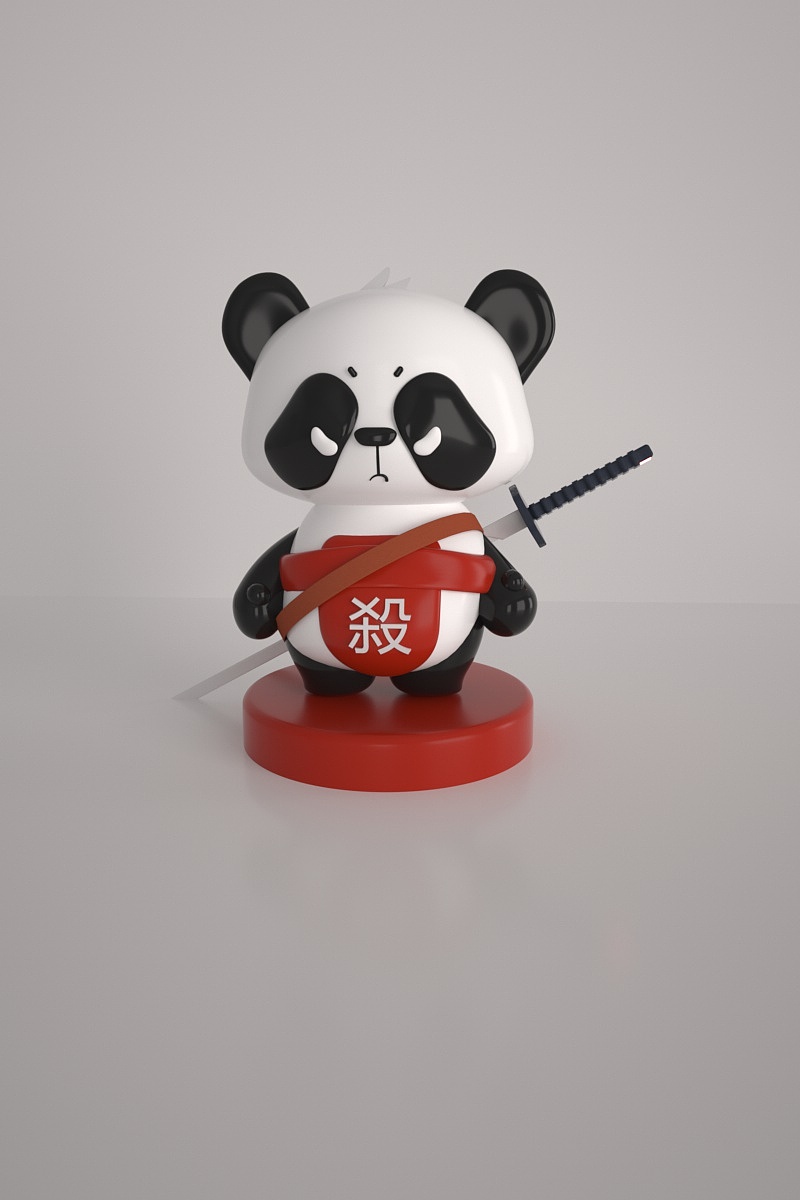 三维熊猫手办-练习小作品/一年印证能力第一弹（图ZMzEyNjE4MDg0） - 人物/生物 - 站酷设计师秀才不识丁原创素材 - 站酷ZCOOL