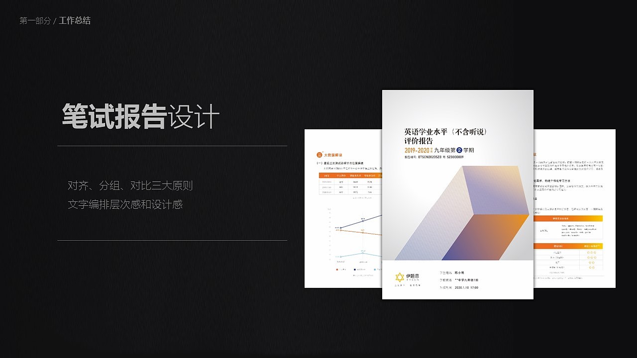 一组PPT部分设计图片