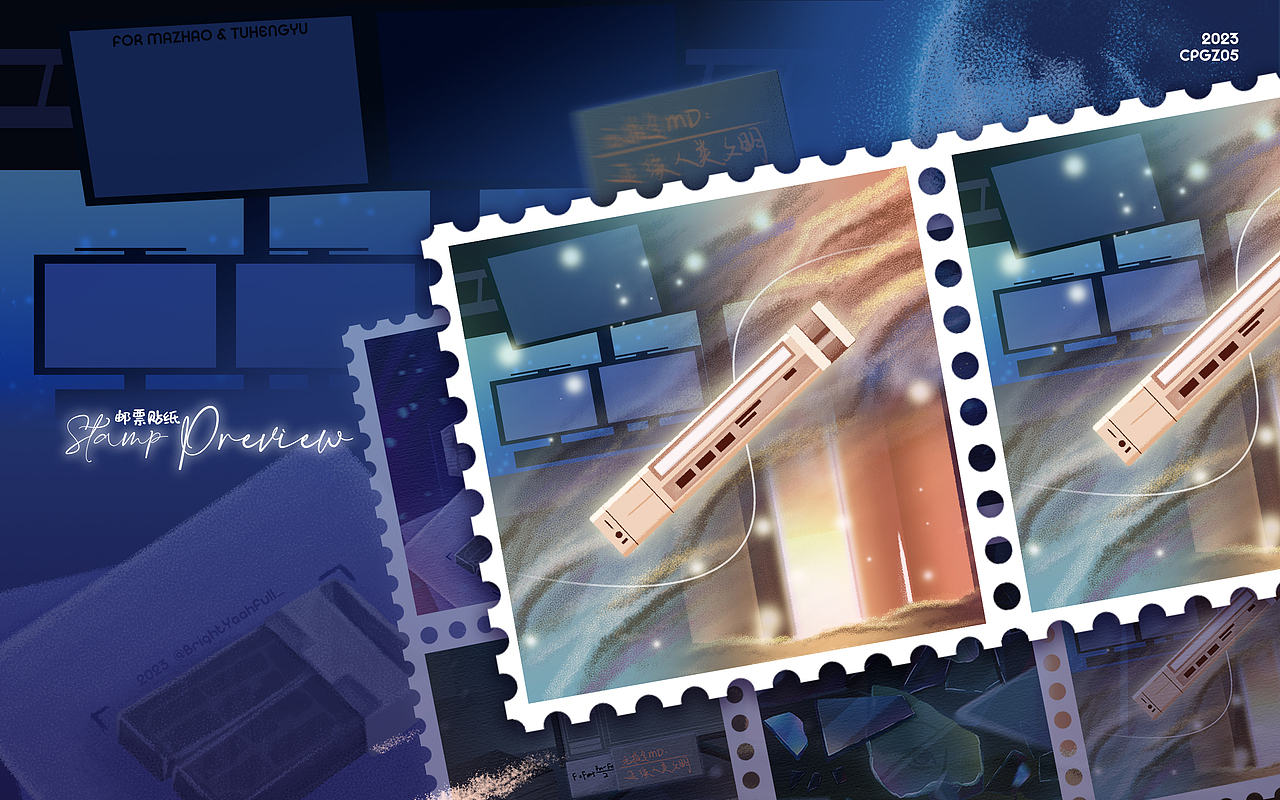 2023手绘周边合集/亚克力立牌/贴纸/挂件/明信片