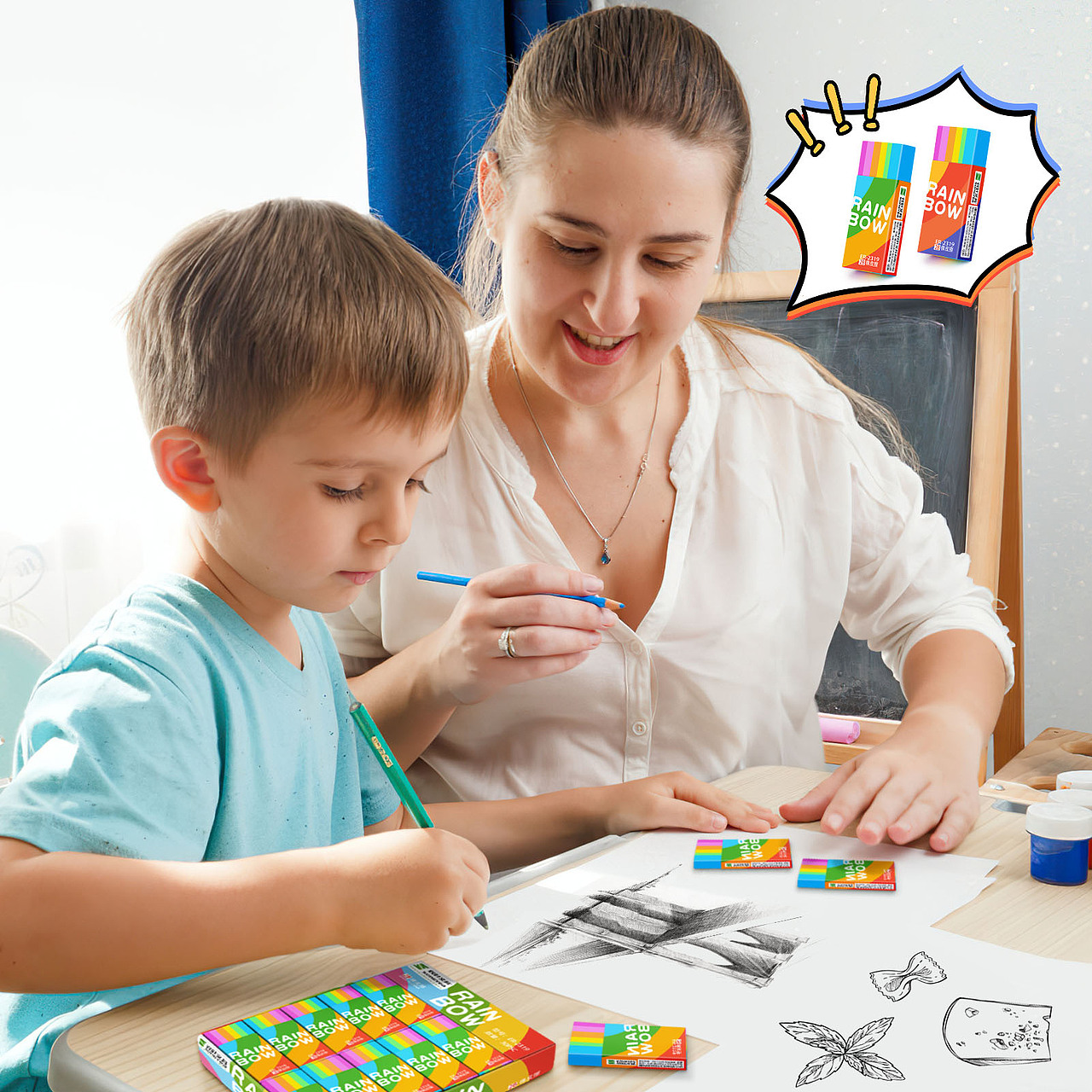 亚马逊2B彩虹橡皮擦