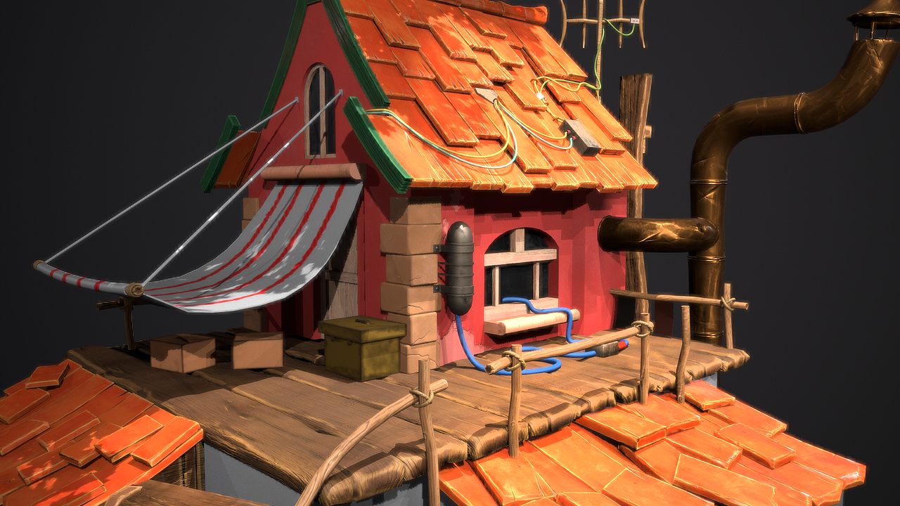 场景练习-风格化小木屋