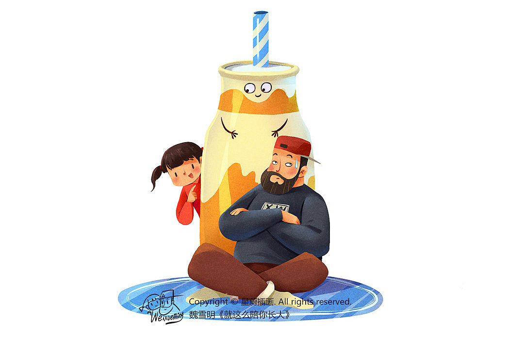 逛便利店,你小手总想伸向饮料。
因为糖分太高,我总是反对。<br>有次,你凑过来我耳边说:<br>爸爸你知道吗,<br>有一瓶饮料它偷偷跟我说……<br><br>我的糖很少哟~~~<br>