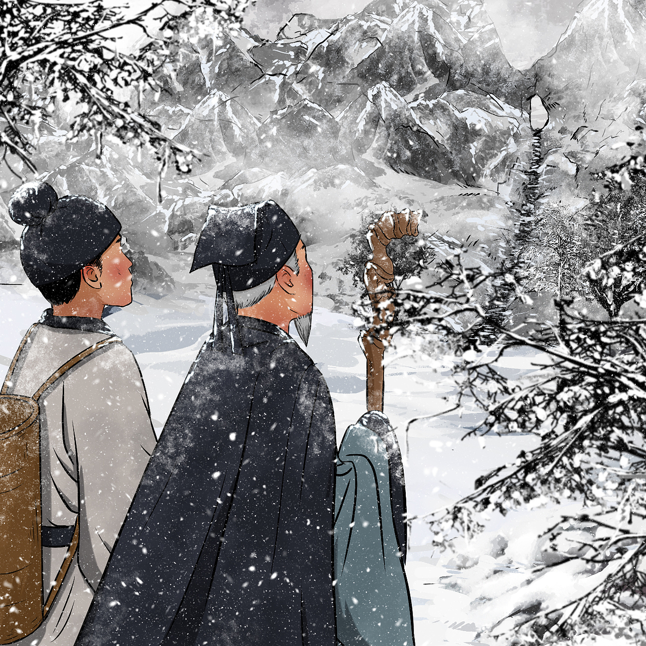 张家界莓茶故事之踏雪寻莓（图ZMzMzMDcyNzI0） - 动画片 - 站酷设计师秋半水原创素材 - 站酷ZCOOL