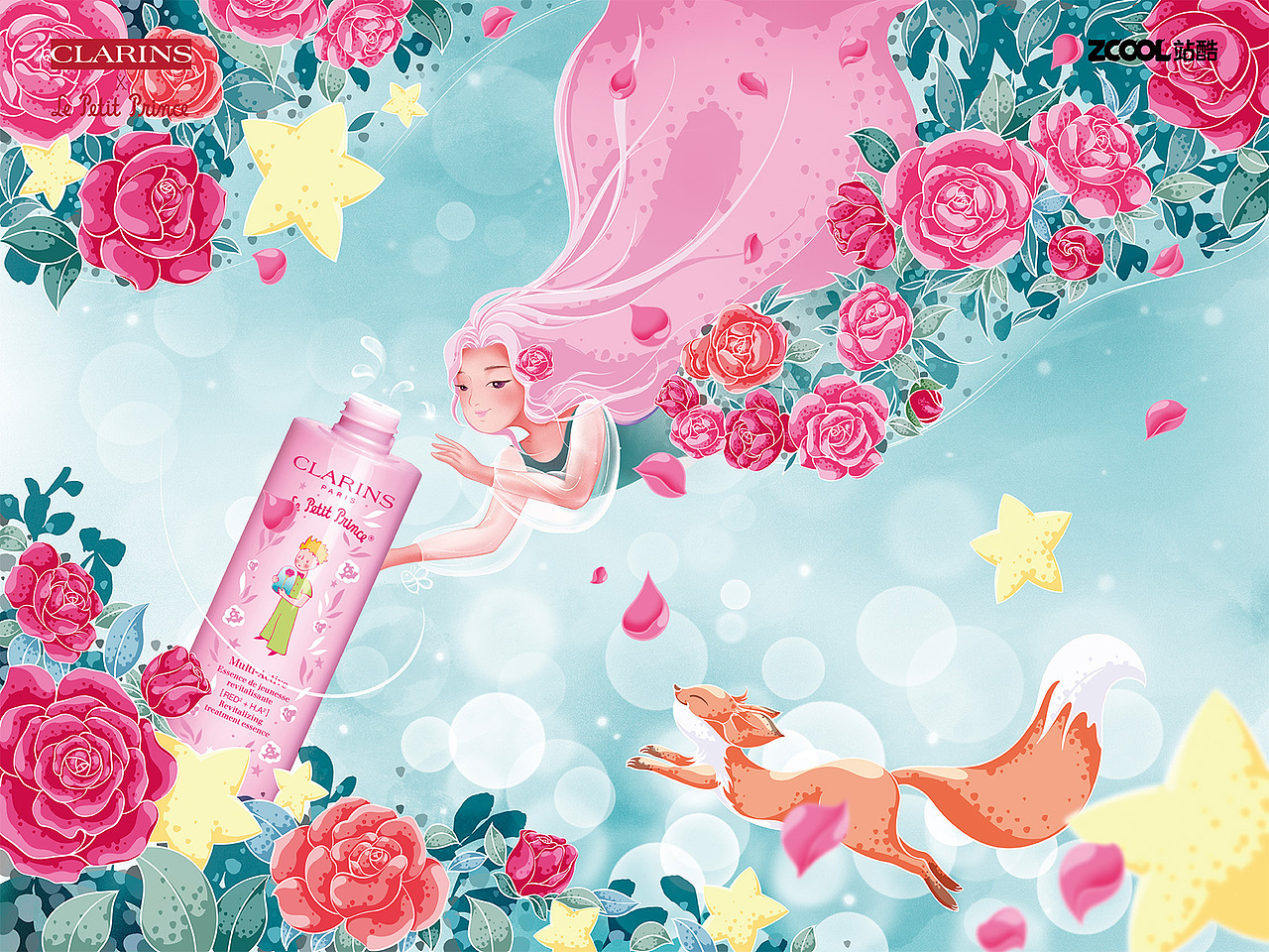 邂逅#粉嫩多巴胺少女#花期（图ZMzQ0MjY5MzM2） - 商业插画 - 站酷设计师雪花小酥原创素材 - 站酷ZCOOL