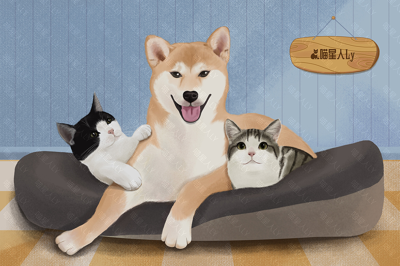 插画-板绘原创（图ZMzYyMTA0MDA0） - 创作习作 - 站酷设计师屋塔上的猫咪原创素材 - 站酷ZCOOL