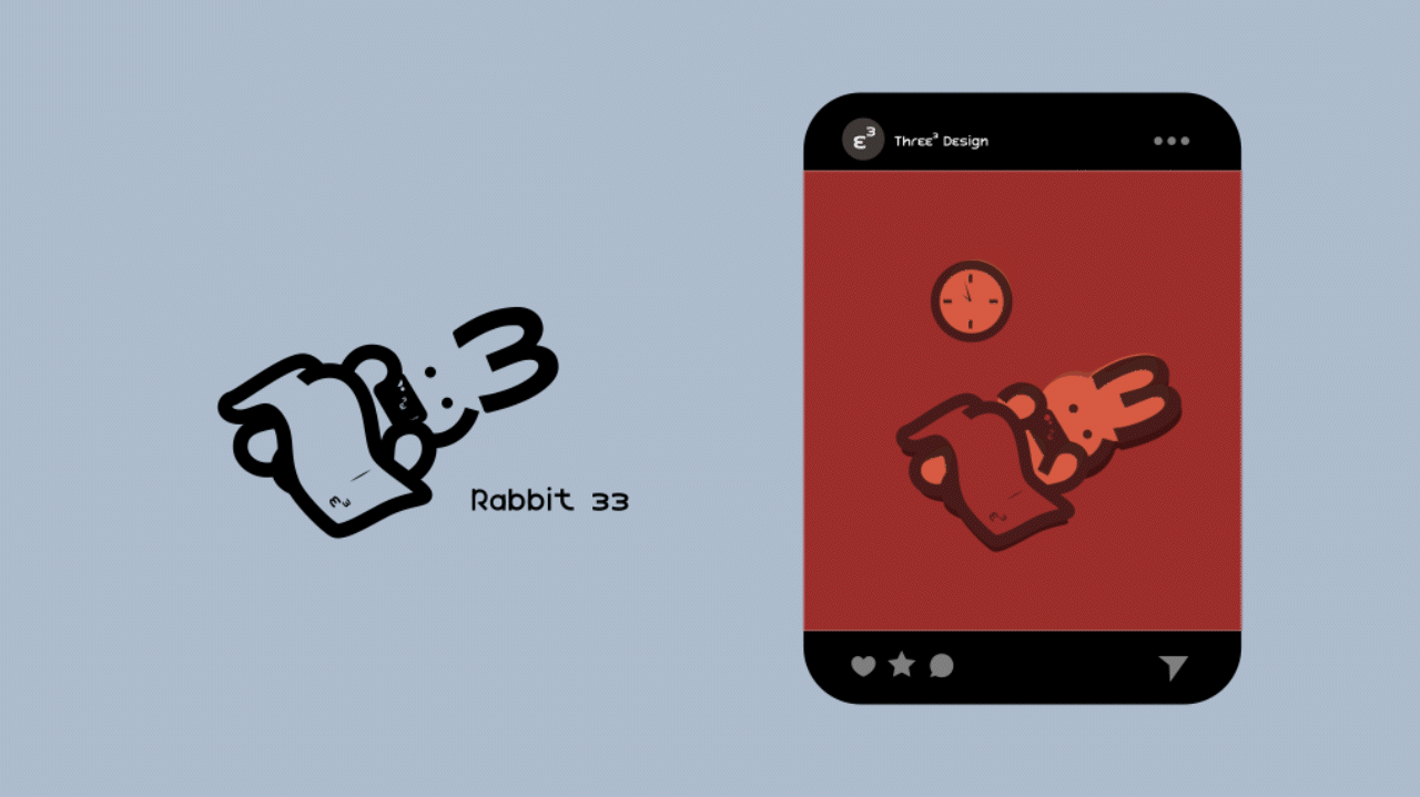 Three 3 Design - 兔年IP视觉设计：兔子33（图ZMzMwNzM5MzI4） - IP形象 - 站酷设计师Three3_Design原创素材 - 站酷ZCOOL