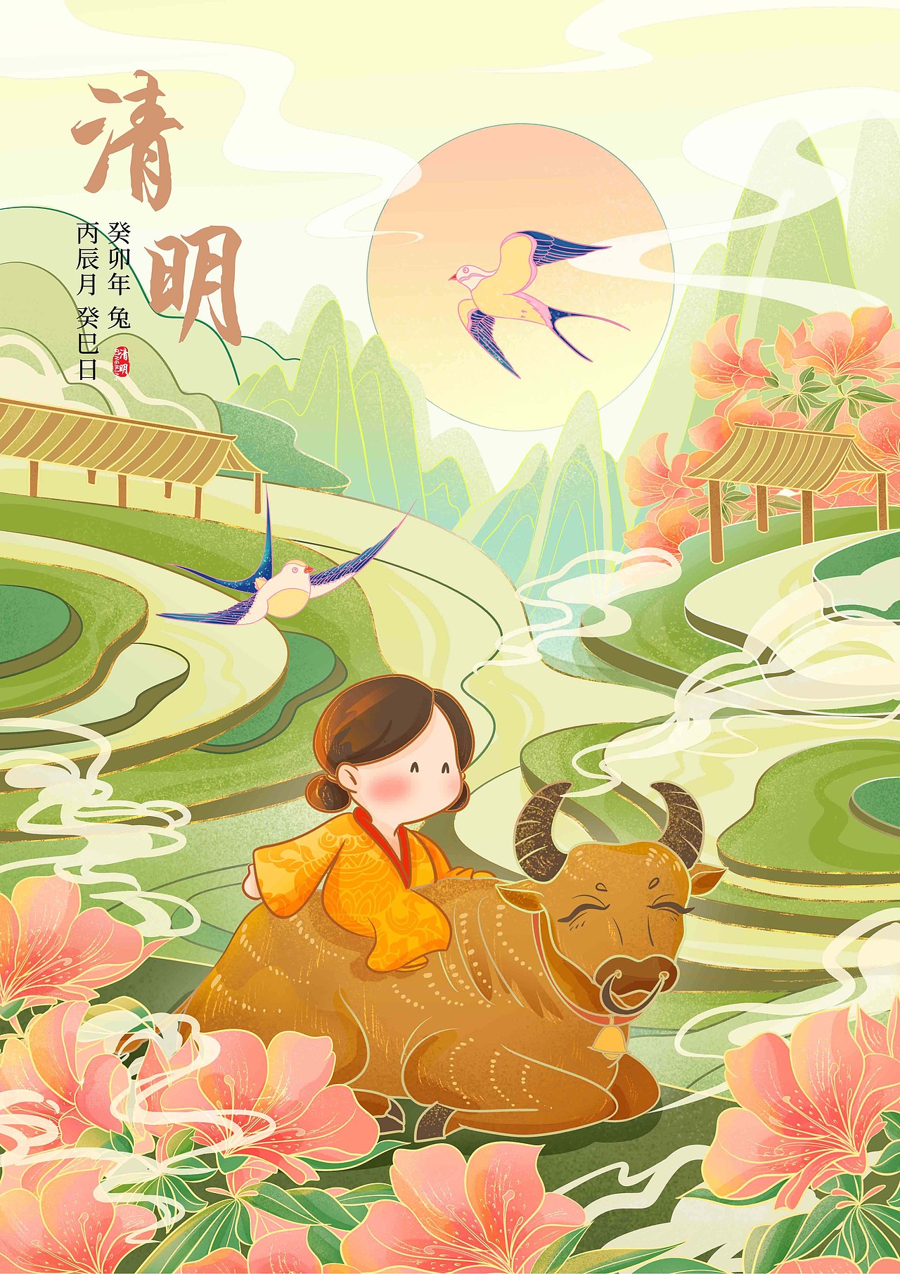 二十四节气~春夏篇（图ZMzMwOTUxOTAw） - 商业插画 - 站酷设计师猫宁ing原创素材 - 站酷ZCOOL