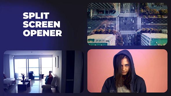 AE模板|多屏动态动画标题花絮拍摄摄影展示作品集开场