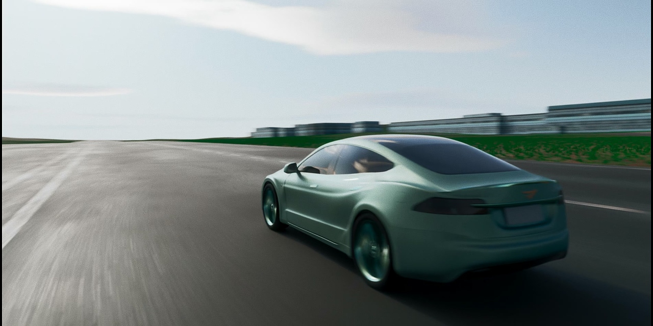 黄金年代风格电动汽车动画(blender)