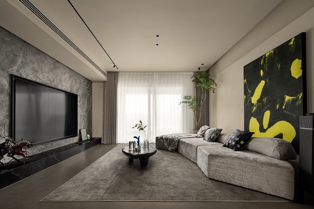 现代风格客餐厅（图ZMzM2ODI4NjQ0） - 家装设计 - 站酷设计师效果图小芳原创素材 - 站酷ZCOOL