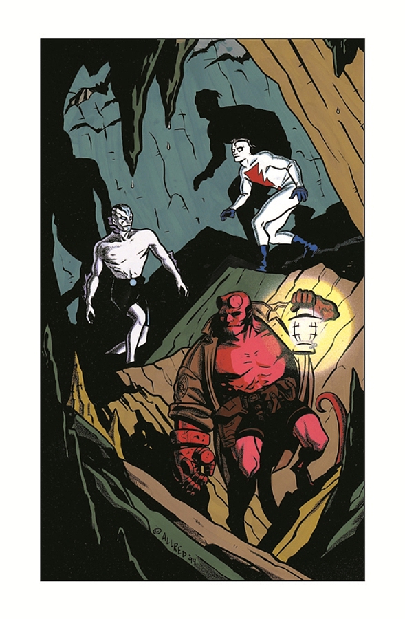 《地狱小子》的封面,插画,素描