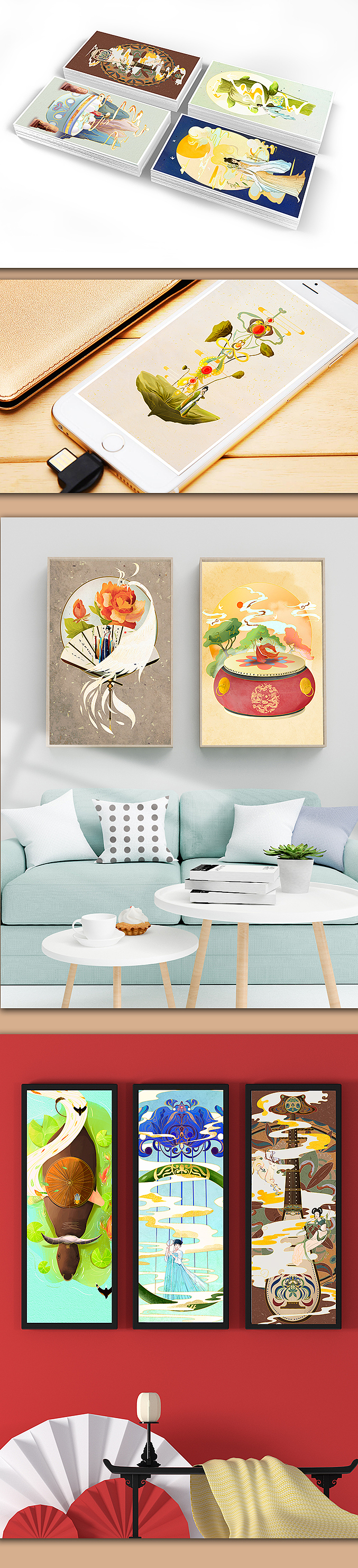 2020国风明信片系列（壹月—拾贰月）（图ZMTkxODgyMTg0） - 商业插画 - 站酷设计师番茄挂面君原创素材 - 站酷ZCOOL