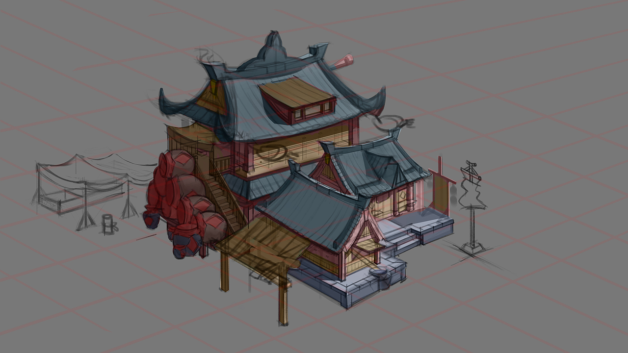 单体建筑客栈练习