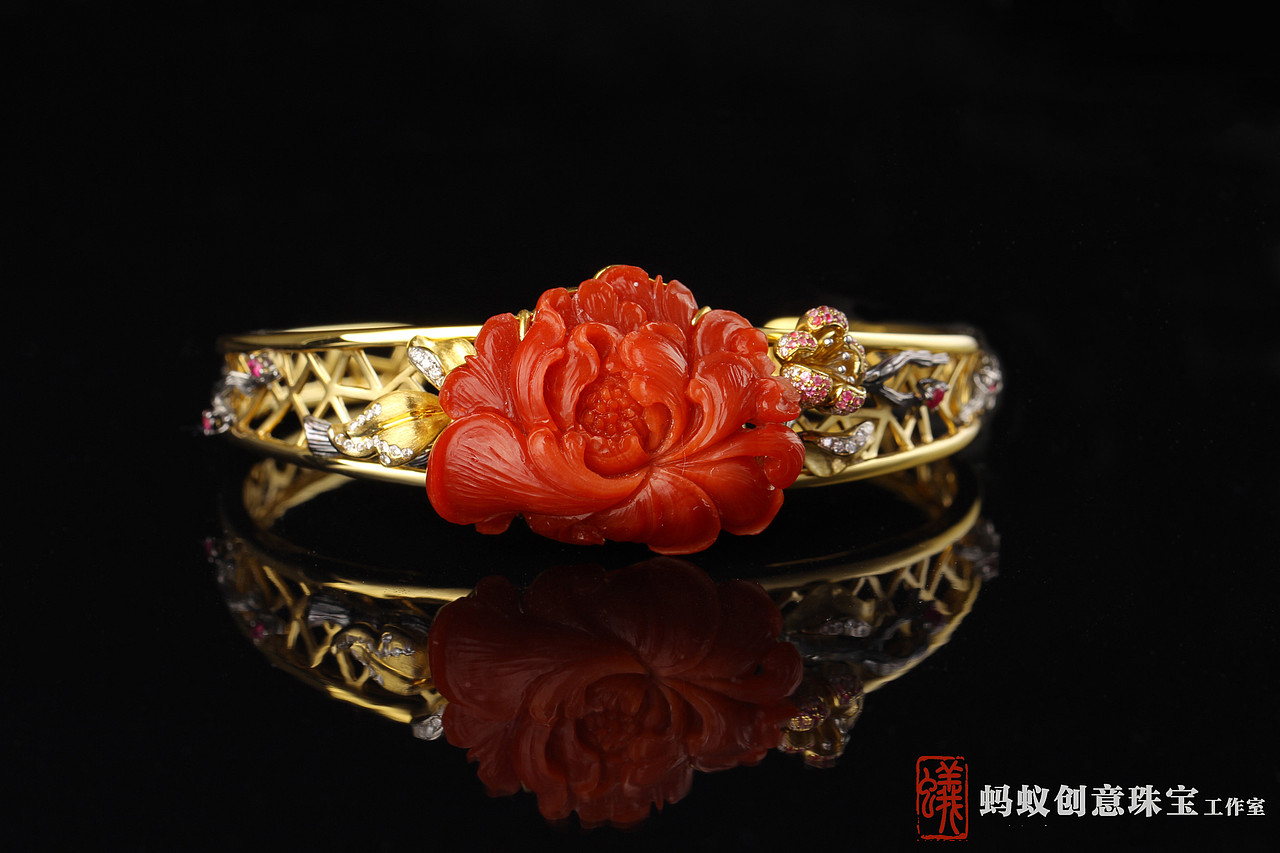 蚂蚁创意珠宝工作室——珊瑚花手镯（图ZMTE0NzE5NzM2） - 首饰设计 - 站酷设计师蚂蚁创意珠宝原创素材 - 站酷ZCOOL