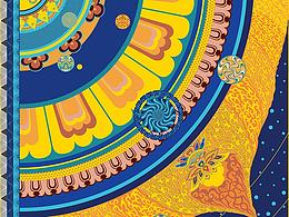 「智慧之光太陽系」方巾