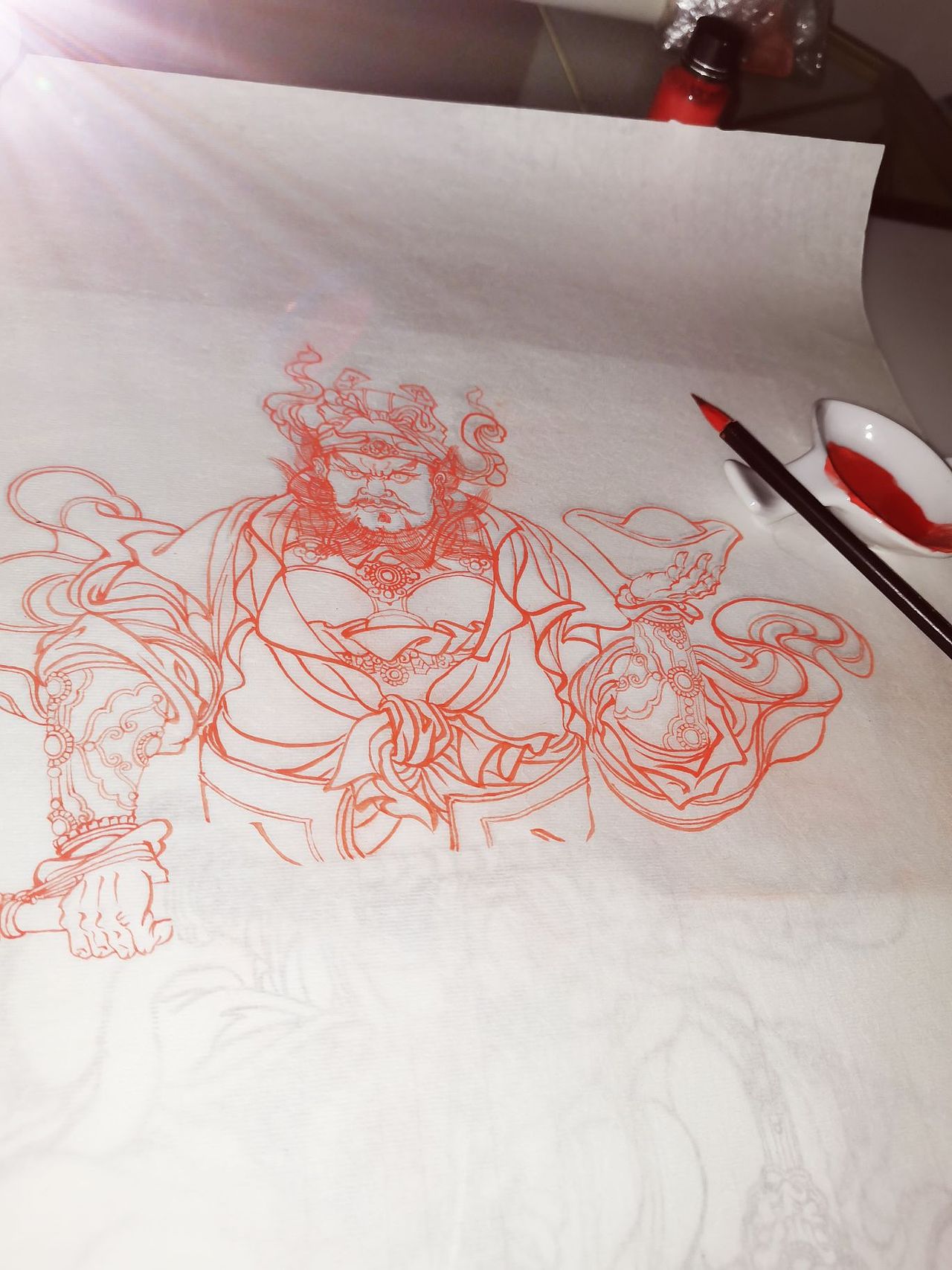 仿李云中老师朱砂恭绘公明哥哥（图ZMzUyNjk3NzYw） - 绘画 - 站酷设计师301064844原创素材 - 站酷ZCOOL