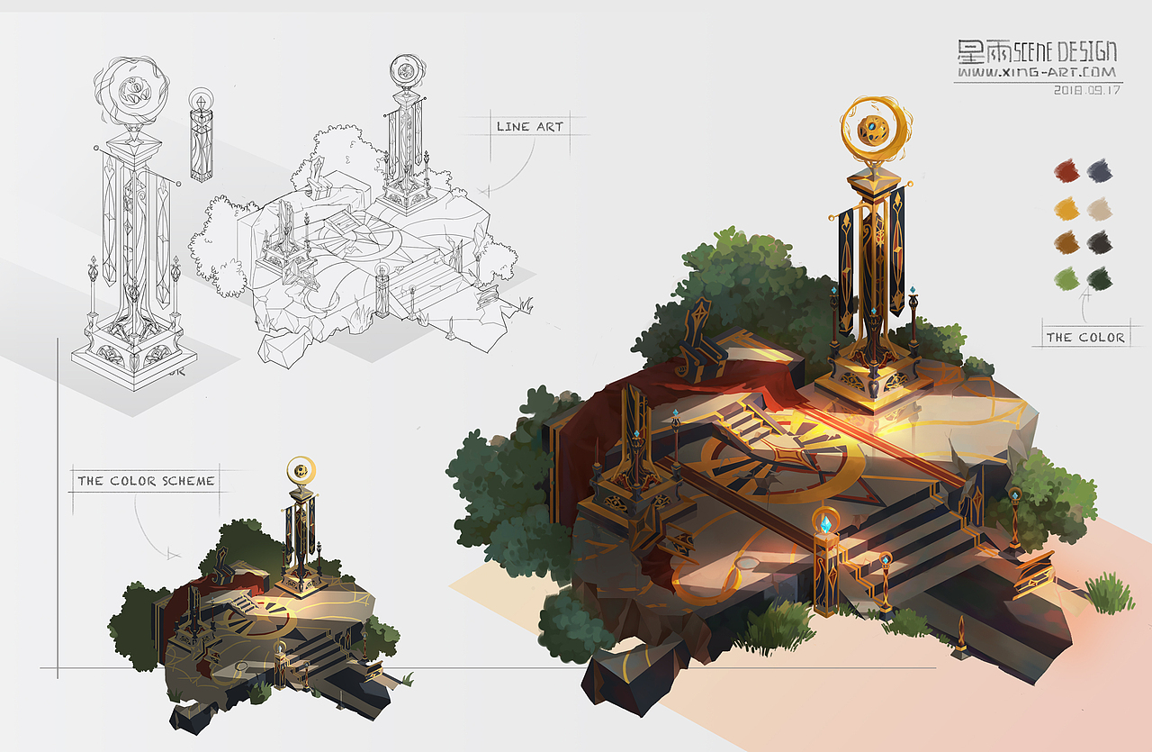 星雨场景班学员废旧遗迹入口设计作业选登（图ZMTI5MTczNzg0） - 游戏原画 - 站酷设计师星雨CG艺术中心原创素材 - 站酷ZCOOL