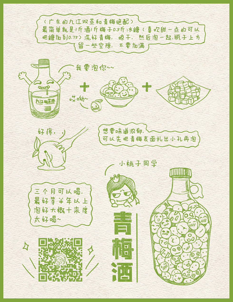 又到一年青梅时（图ZMTE1NDE1MDMy） - 艺术插画 - 站酷设计师桃几小姐姐原创素材 - 站酷ZCOOL