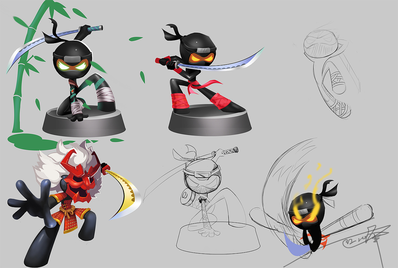 火柴人设计|插画|游戏原画|风焚枫 - 原创作品 - 站酷 (zcool)