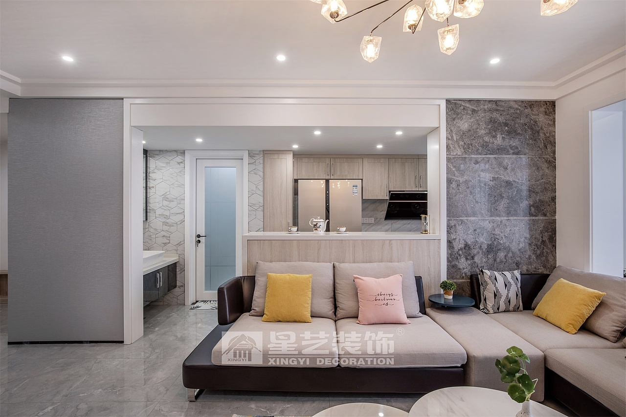 贵阳恒大中央公园130平现代小复式装修实景！（图ZMjM3MDMzMzQ4） - 家装设计 - 站酷设计师贵阳装修公司排名原创素材 - 站酷ZCOOL