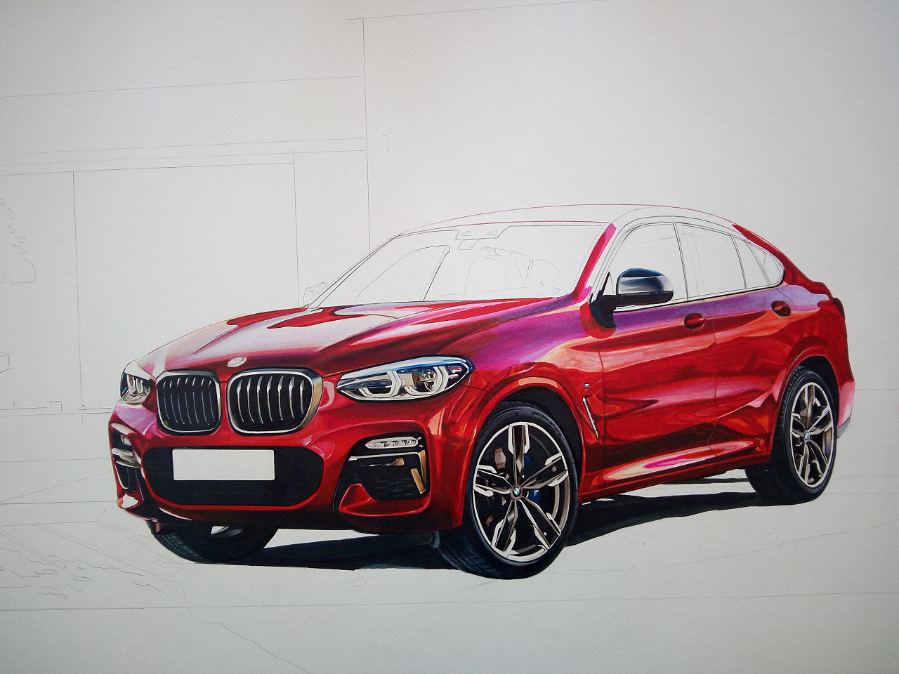 手绘全新bmw x4